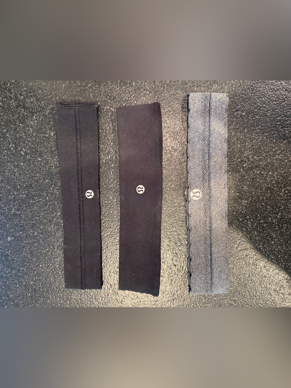 Lululemon Fly Away Tamer Headband Set Black & Gray